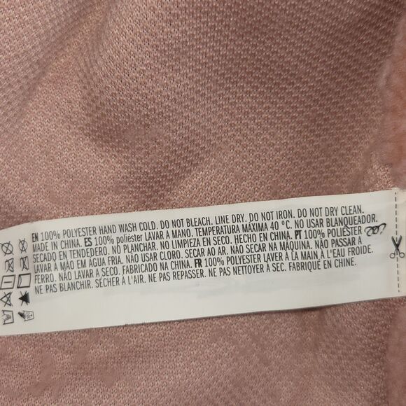 Forever 21 Teddy Jacket Shacket Womens Small Mauve Pink Distressed Plush Fall - Picture 7 of 7